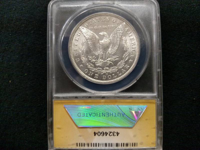 lot 14 image: 1900 O ANACS MS 60 Cleaned Morgan S...