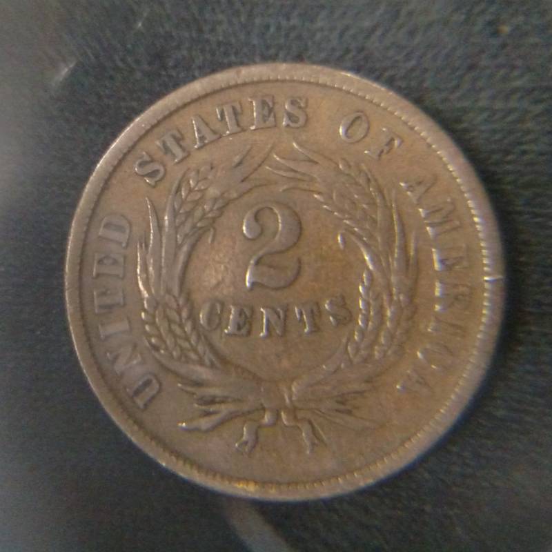 lot 45 image: 1865 Two Cent Piece...