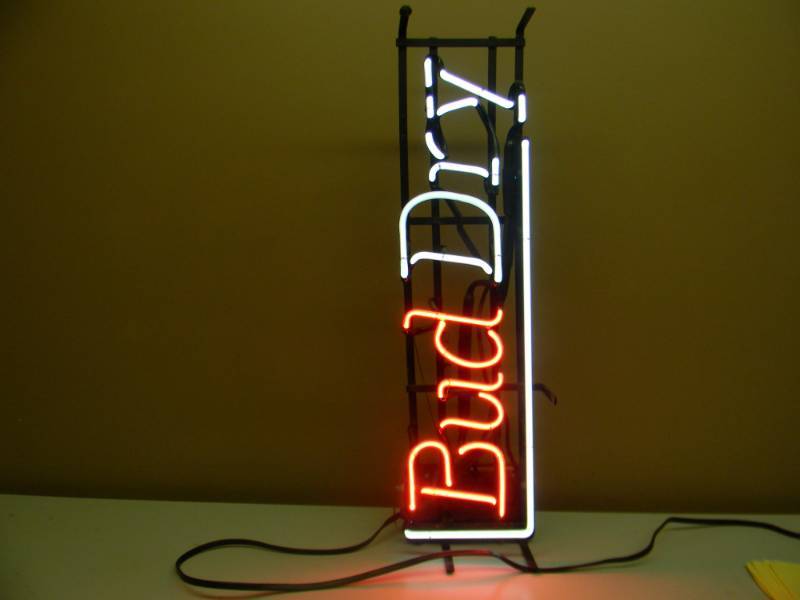 bud dry neon sign