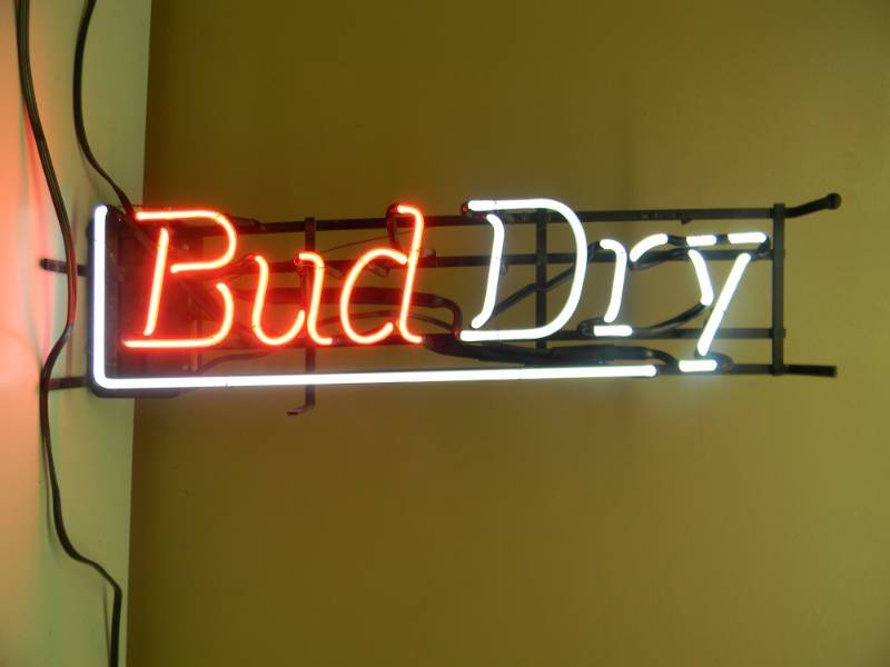 Bud Dry Neon popular sign