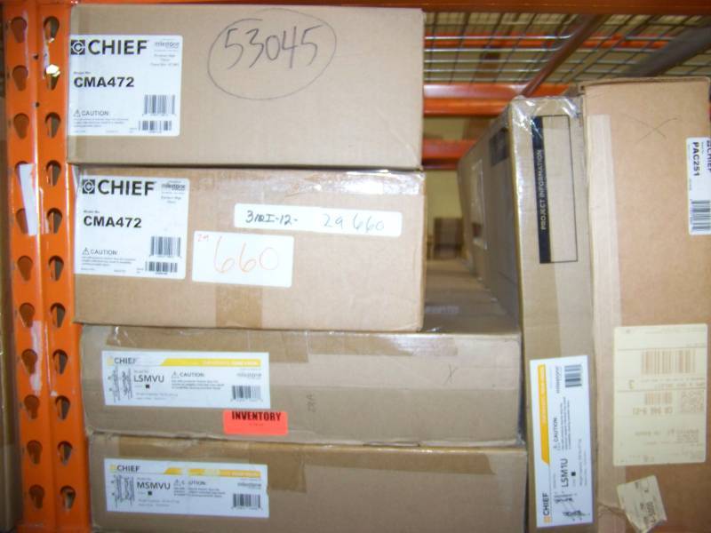 lot 9 image: (8 Wide Shelf - LARGE LOT) Miscellaneous Chief Manufacturing Mounts and Accessories - in Original Boxes