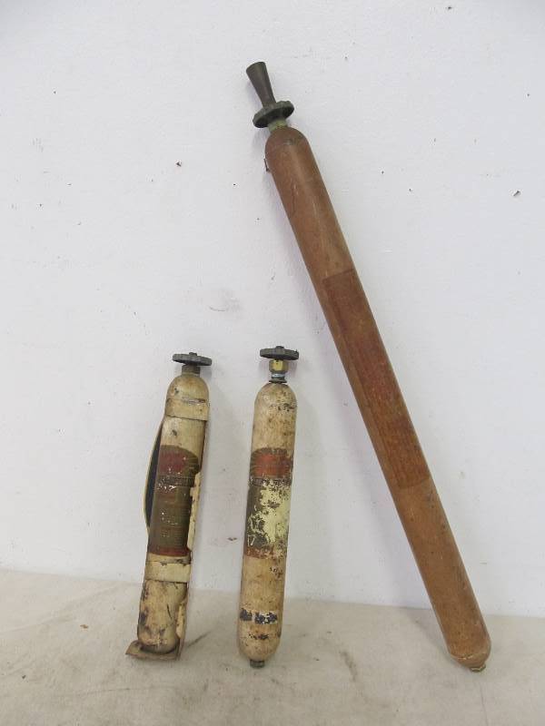 lot 22 image: Group of AntiqueVintage Fire Extinguishers