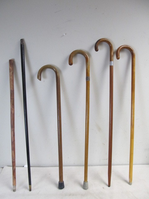 lot 63 image: Lot of Vintage Wooden Canes