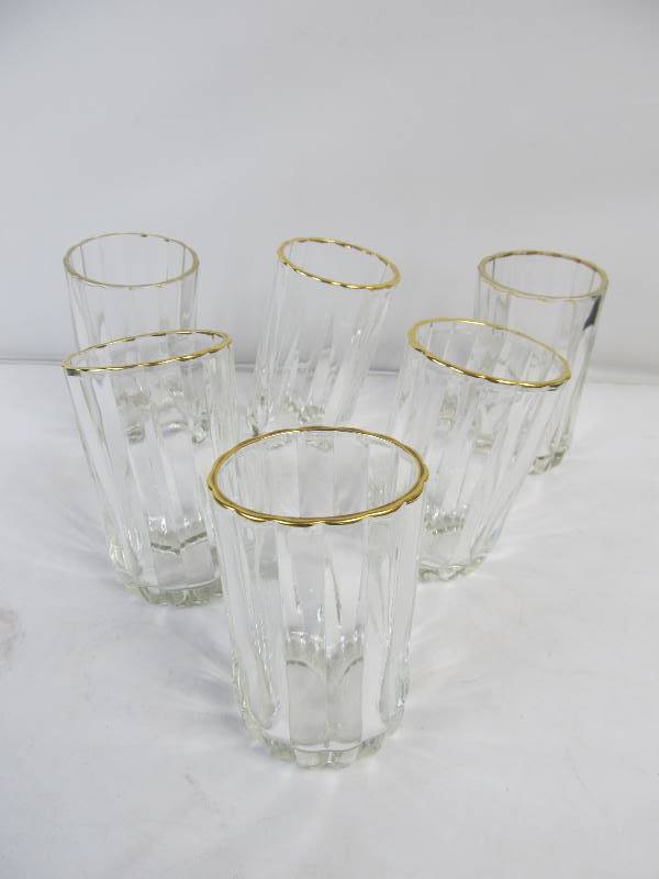 lot 84 image: Set of 6 Vintage TIPSY Tumbler Glasses