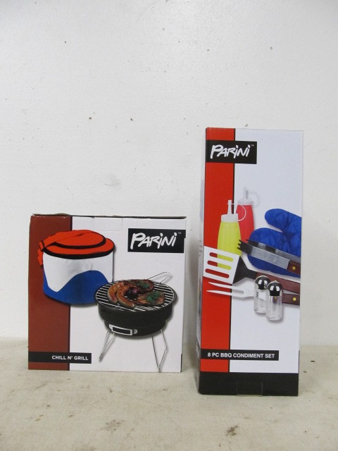 lot 119 image: BRAND NEW Parini Grill and Utensil Set