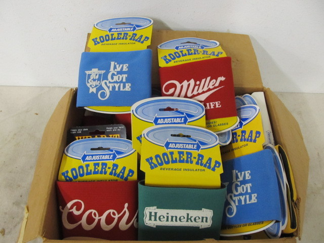 lot 169 image: Large Lot of Vintage Advertising Beer Kooler-WrapsKoozies