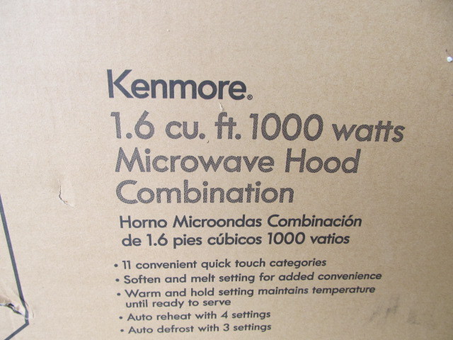 lot 6 image: BRAND NEW Kenmore Over The Range Microwave - Black