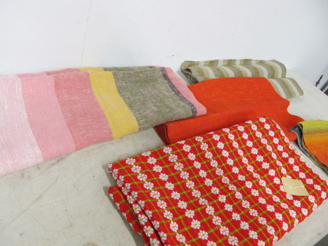 lot 193 image: Lot of Vintage SwedishScandinavian LinensTowelsDamask etc