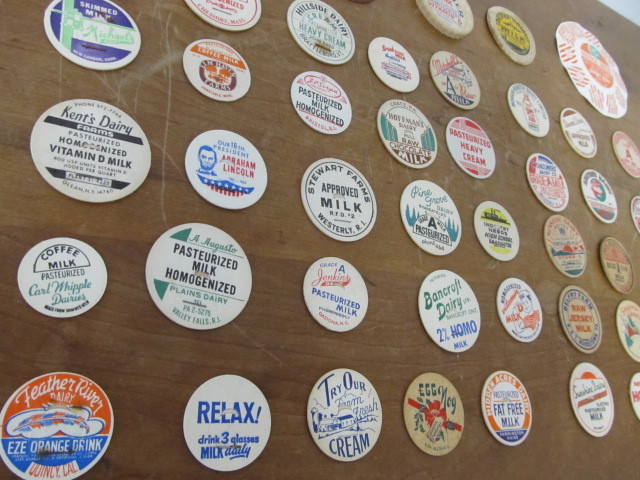 lot 199 image: Nice Collection of Vintage Advertising Milk Caps