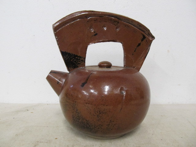 lot 148 image: Signed Vintage Mid Century Stoneware Teapot 