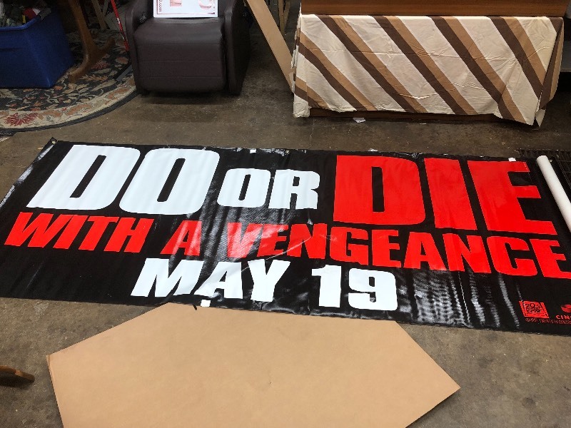 lot 211 image: Lot of 100 Large Vinyl Movie Advertising Banners