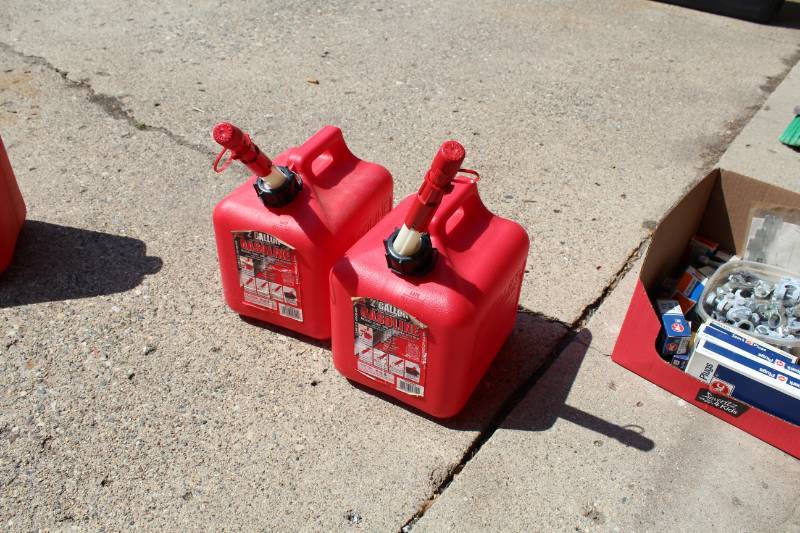 lot 31 image: Lot of (2) Plastic Gasoline Cans