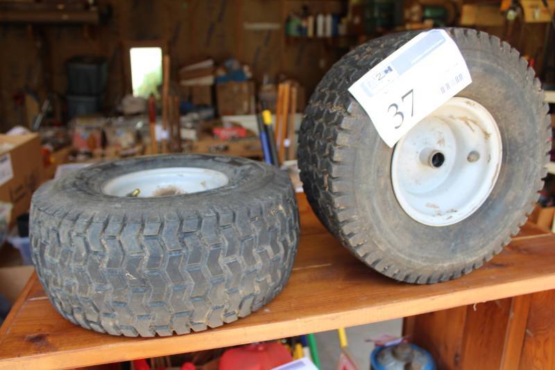lot 37 image: Lot of (2) Utility Tires w Rims