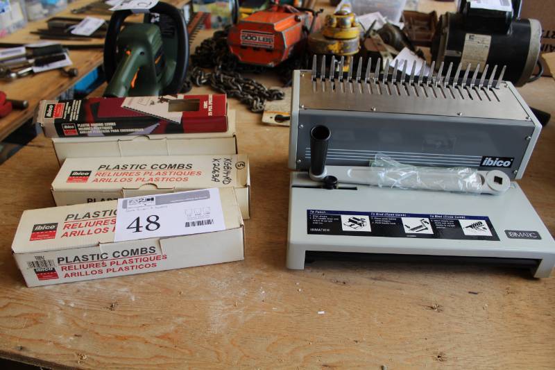 lot 48 image: Ibico Desktop Binder, Binding Combs