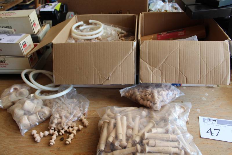 lot 47 image: Wood Working Supplies - Pins, Rings, Letters