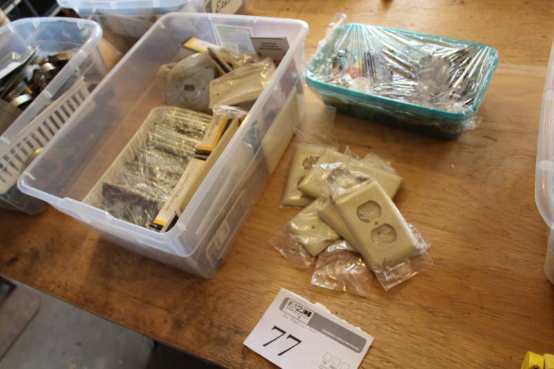 lot 77 image: Electric Outlet Covers, Electrical Hardware