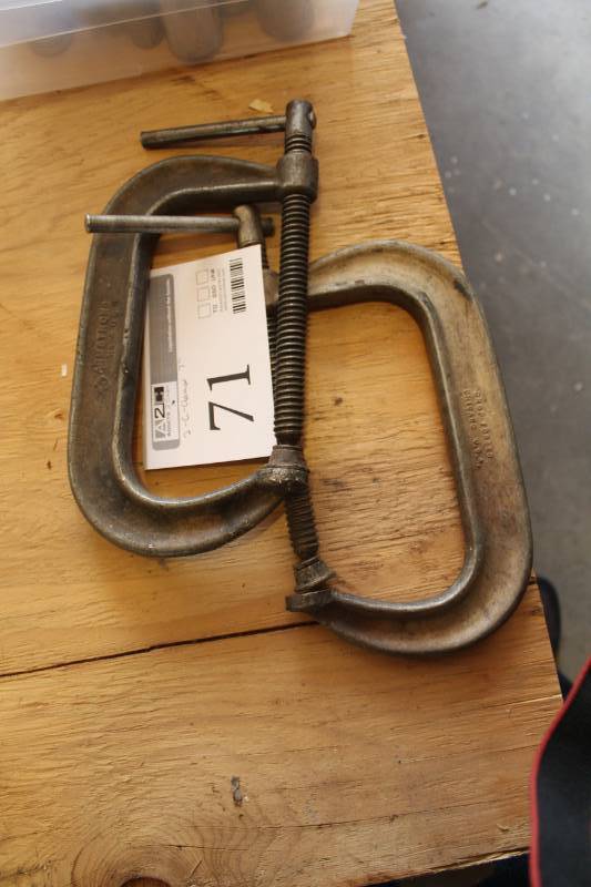lot 71 image: Lot of (2) 7in. C-Clamps