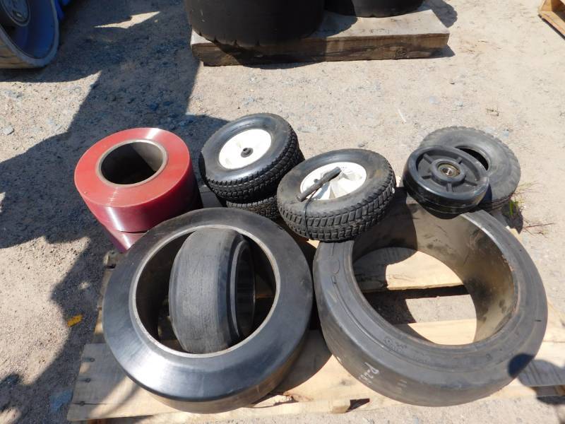 lot 42 image: Misc. Pallet of Forklift & Cart Tires