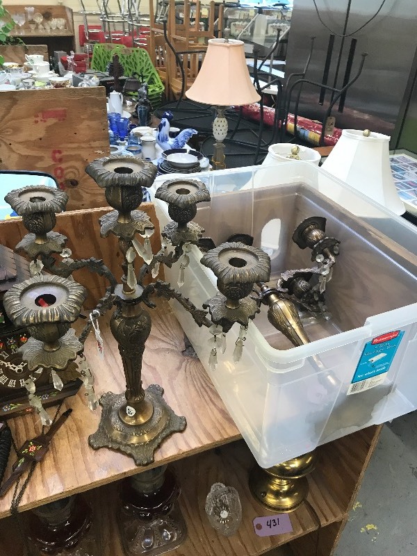 lot 426 image: 2 MATCHING CANDELABRA