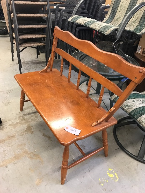 lot 465 image: SOLID WOOD DEACON BENCH