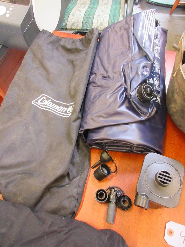 lot 437 image: AIR MATTRESS, TIKI TORCHE INSERTS, MORE