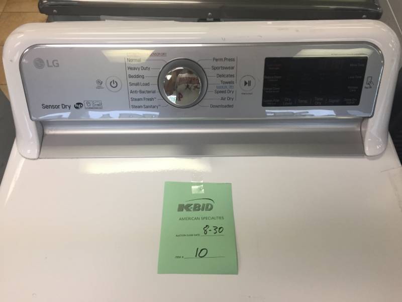 New ScratchDent LG- 7.3 cu. ft. Electric Dryer with Turbo Steam in White-- Model# DLEX7600WE