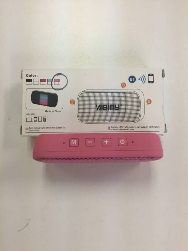 New BLUETOOTH WIRELESS LED PORTABLE SPEAKER (PINK)