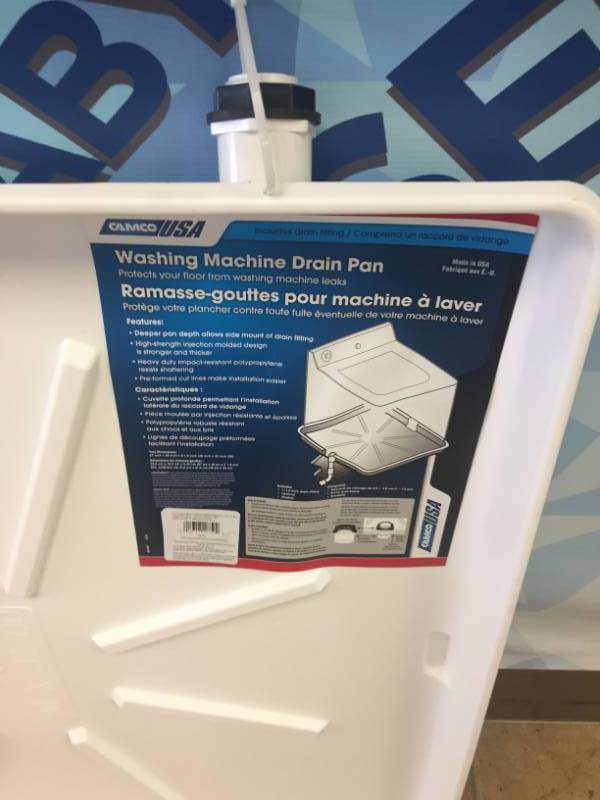 New Camco 20752 30 By 32 Inch Wash Machine Drain Pan