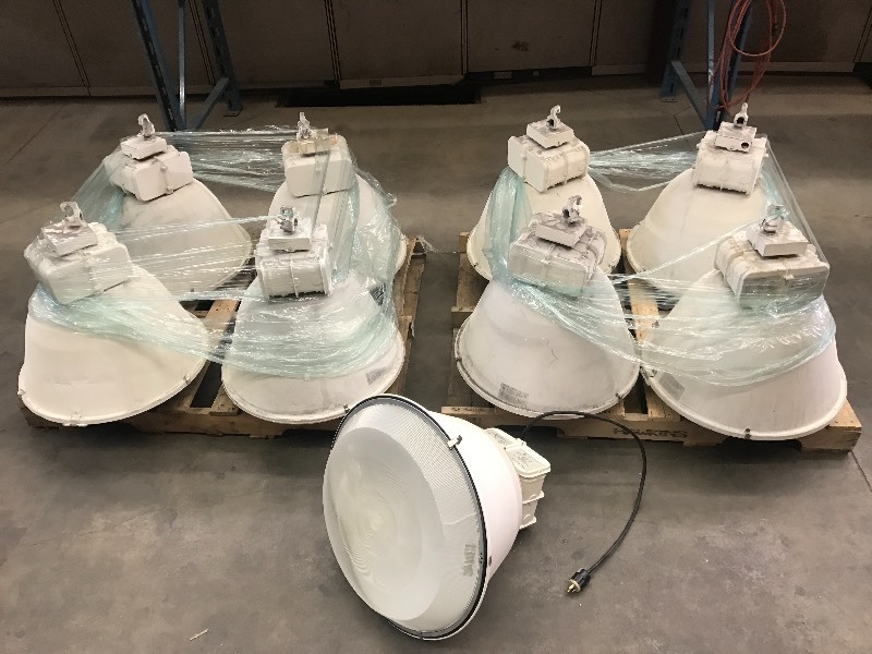 lot 31 image: Lot Of (9) Lithonia Hi-Tek Commerci...