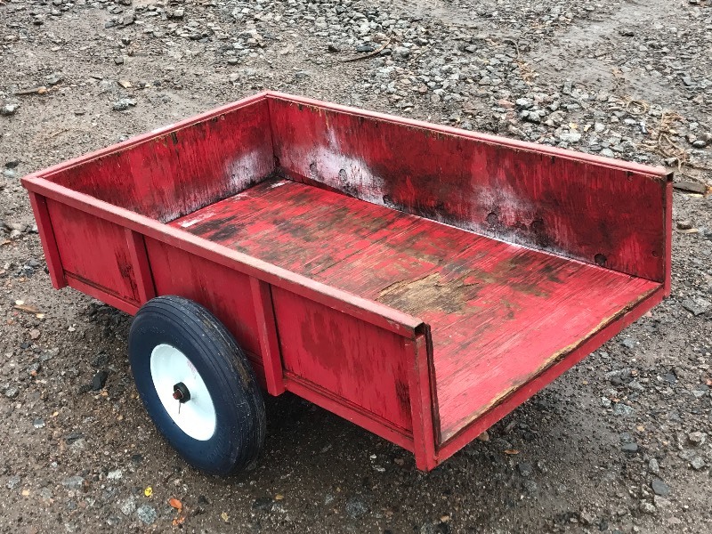 lot 3 image: Pin-Hitch 2x4 Lawn Tractor Traile...