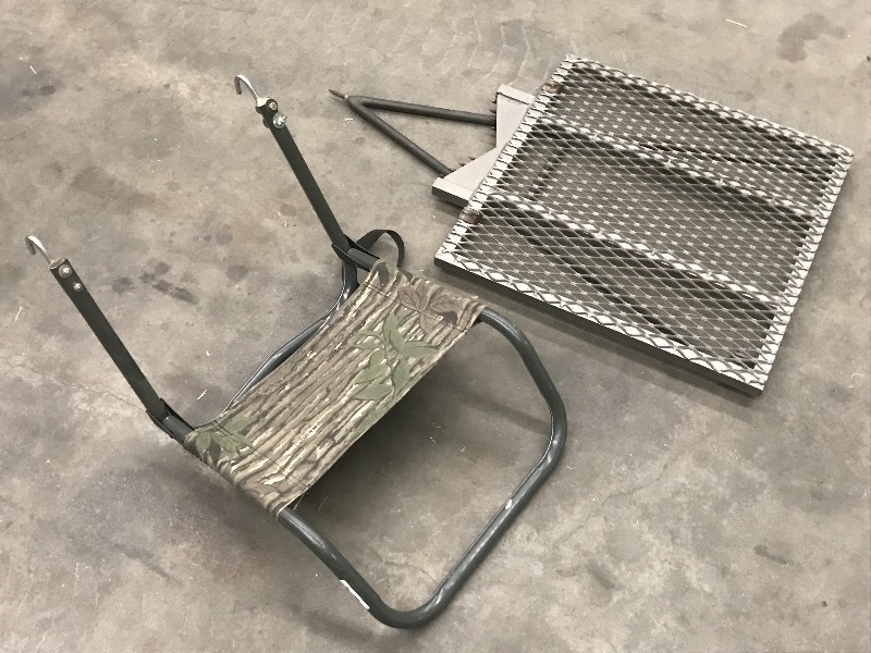 lot 37 image: (1) Hunting Tree Stand Platform & (...