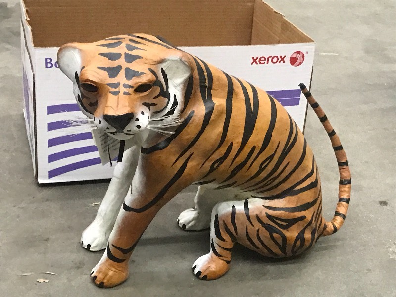 lot 40 image: Vild Inc. Leather Tiger Accent Dc...