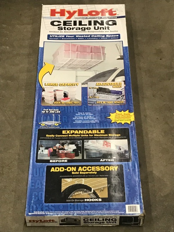 lot 52 image: New HyLoft Ceiling Storage Unit, Ov...