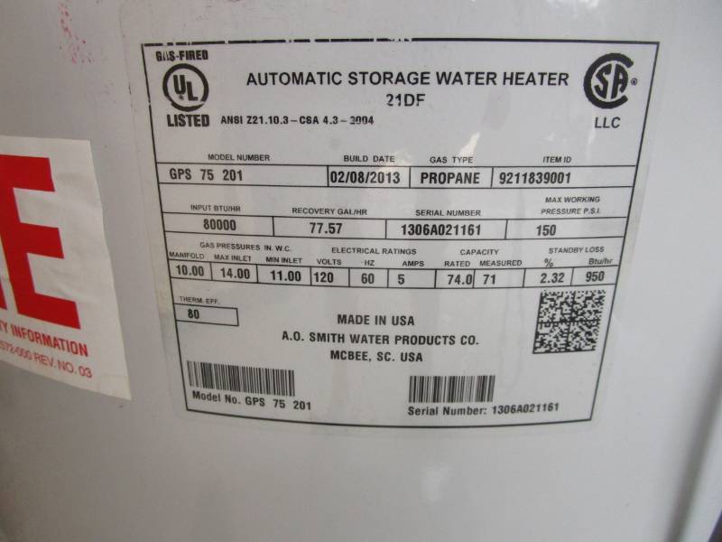 Propane Water Heater