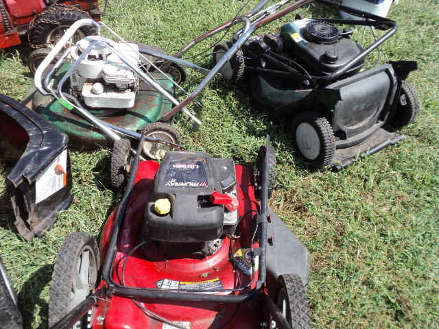 lot 7 image: 3 lawn mowers - all need work...