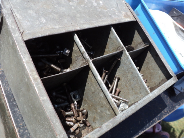 lot 33 image: storage cubbies, epoxy supplies, me...