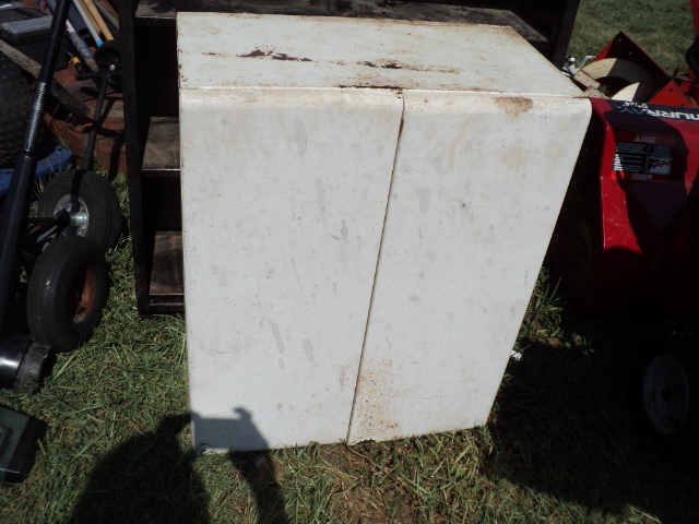 lot 46 image: 3 metal storage shelving units...