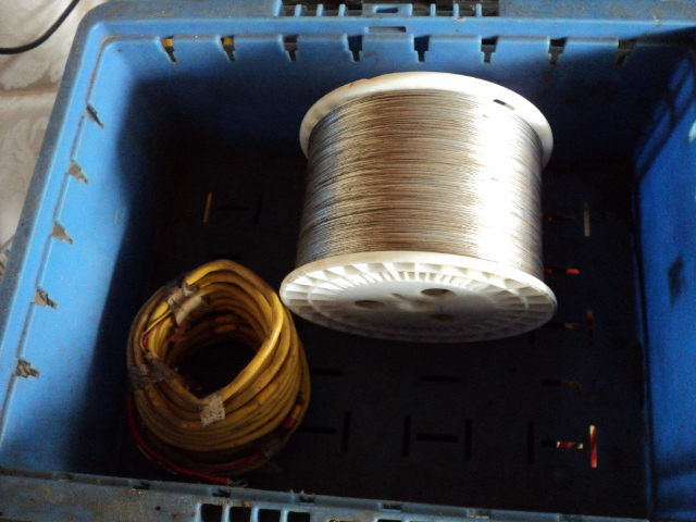 lot 86 image: spool of wire and yellow wire...