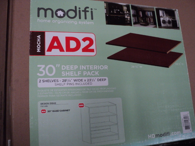 lot 133 image: 3 modifi mocha 30 deep shelf pack...