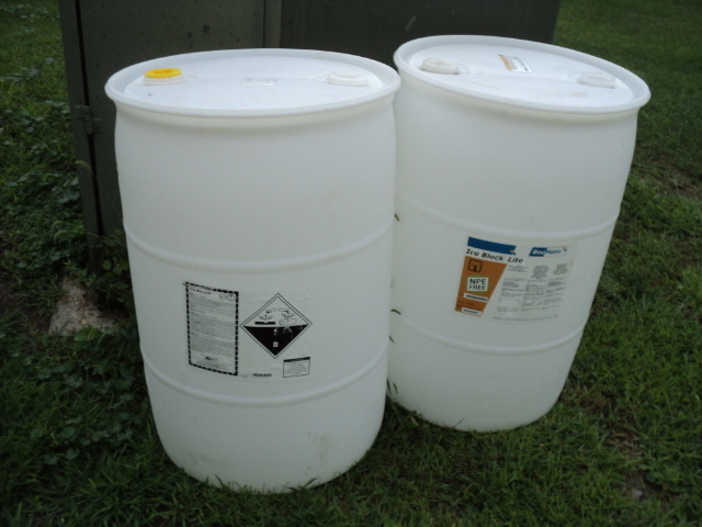 lot 137 image: 2 55 gallon barrels...