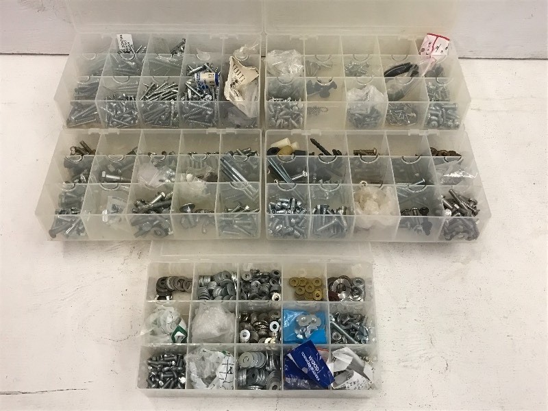 lot 69 image: (5) Organizers Of Assorted Hardware