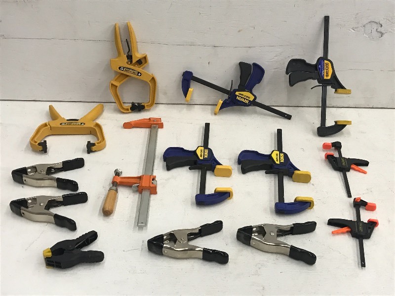 lot 42 image: Box Of Assorted Clamps