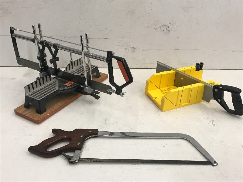 lot 46 image: (2) Benchtop Miter Saw Sets