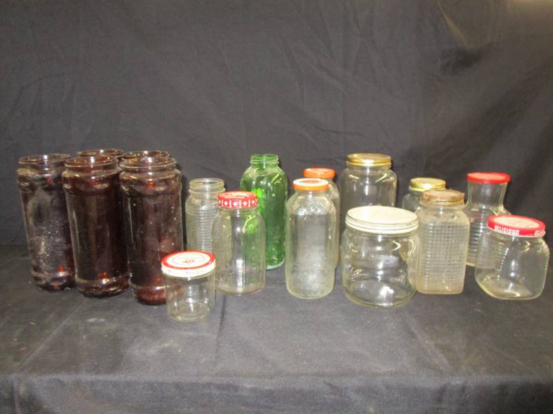 lot 79 image: Assortment of jars and bottles