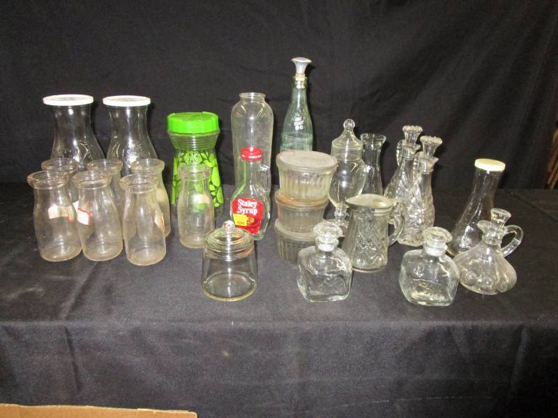 lot 80 image: Assortment of jars and bottles