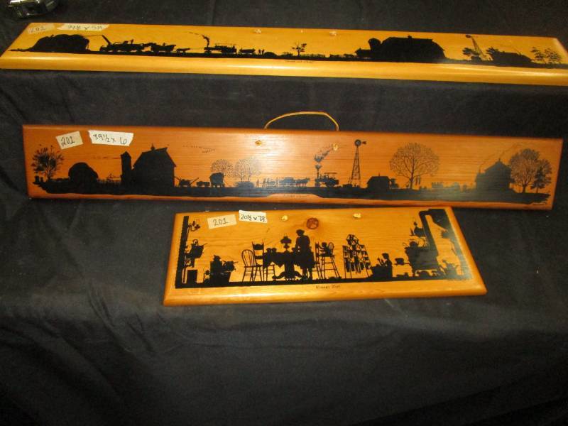 lot 81 image: 3 wooden signs