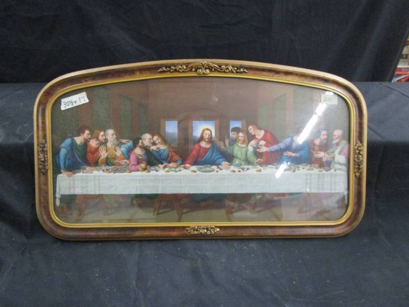 lot 82 image: The Lords Supper picture 30.5X17