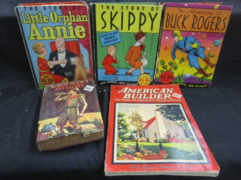 lot 88 image: The story of Skippy, The adventure of Buck Rogers, The Story of Little Orphan annie and The Boyscout Aviators