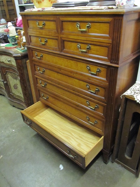 lot 43 image: Rway Northern Furniture Co High Mid Century Tall Dresser