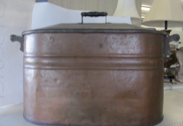 lot 57 image: Antique Copper Boiler wMatching Lid